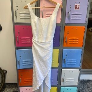 Wilfred Red Sheath Dress Sleeveless Scoop Neck